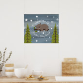 Poster du Baby shower d'ours couché de 24 po x 20  (Cuisine)