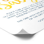 Poster du Baby shower du printemps - "Don’t Say Ba (Coin)