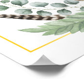 Poster du Baby shower Eléphant Or (Coin)