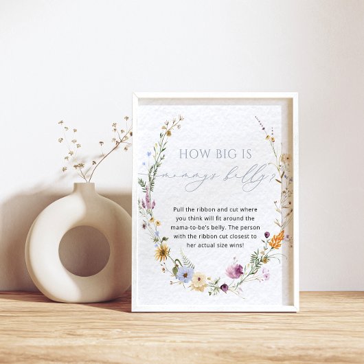 Poster du Baby shower fleur sauvage