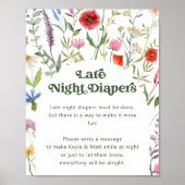 Poster du Baby shower fleur sauvage Late Night Dia (Devant)