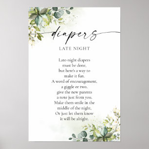 Poster du Baby shower verdoyant