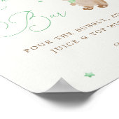 Poster du Baby shower vert Teddy Bear (Coin)