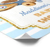 Poster du Baby shower vintage Airplain (Coin)