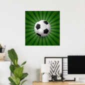 Poster du ballon de soccer rétro (Bureau à domicile)