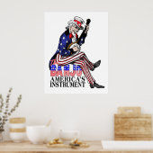 Poster du banjo américain (Cuisine)