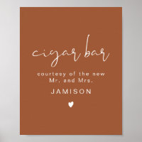 Poster du bar à cigares Mariage en terre cuite COR