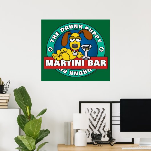 Poster du bar à Martini Puppy (Bureau à domicile)