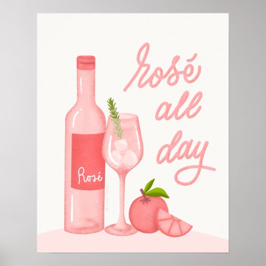 Poster du Bar à Vin rose toute la journée (Devant)