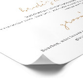 Poster du bar Mariage Gold & White Signature Boiss (Coin)