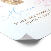 Poster du bar Mimosa, rose et bleu (Coin)