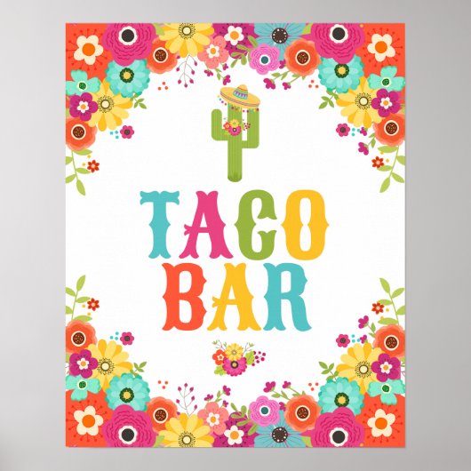 Poster du bar Taco - Symbole de la table de fête d (Devant)