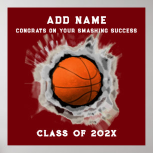 Poster du Basketball Senior Graduation Congrats