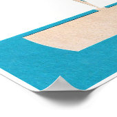 Poster du bateau à voile blanc (Coin)