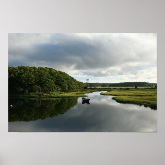 Poster du bateau rouge Cape Cod (Devant)
