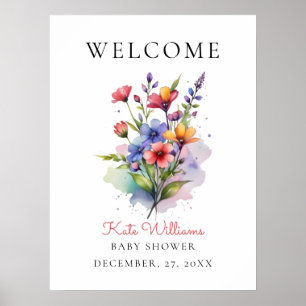 Poster du bébé fleur sauvage en fleurs
