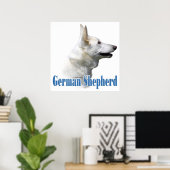 Poster du berger allemand blanc (Bureau à domicile)