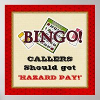 Poster du Bingo de paie de danger