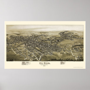 Poster Du Bois, PA Carte panoramique - 1895