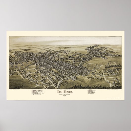 Poster Du Bois, PA Carte panoramique - 1895 (Devant)