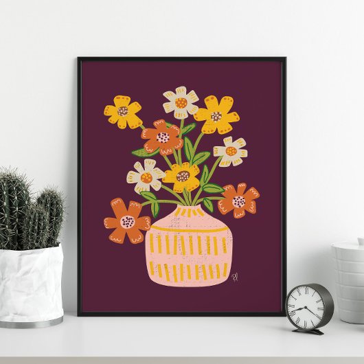 Poster du bouquet de fleurs de moitiés