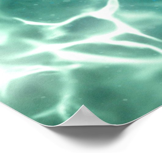 Poster du brin d'ADN cosmique bleu vert (Coin)