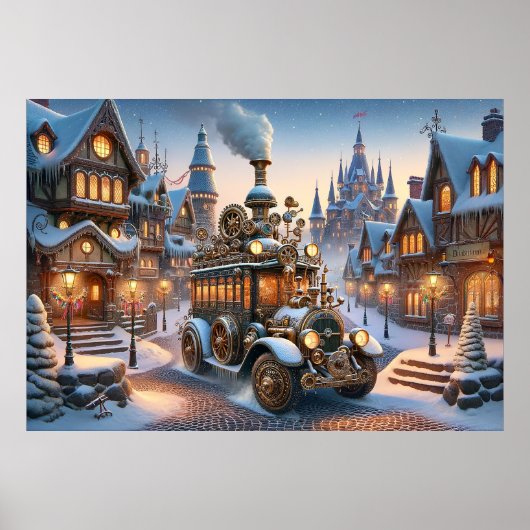 Poster du bus de Noël Steampunk (Devant)