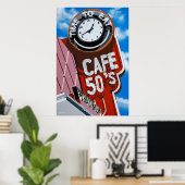 Poster du Cafe 50's Diner on Historic Route 66 (Bureau à domicile)
