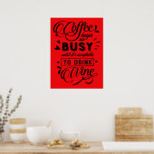 Poster Du Café Et Du Vin (Cuisine)