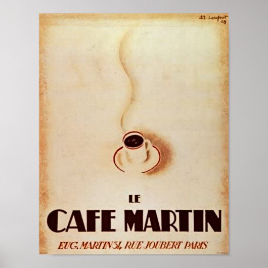 Poster du Café Martin (Devant)