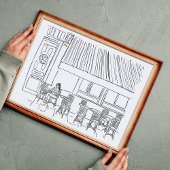 Poster du Café Paris noir et blanc