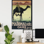 Poster du Caire Egypte Vintage Pyramide Camel (Bureau à domicile)
