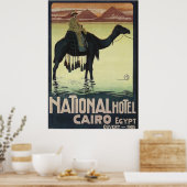 Poster du Caire Egypte Vintage Pyramide Camel (Cuisine)