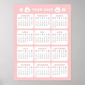 Poster du calendrier 2025 de Cute Bunny (Devant)