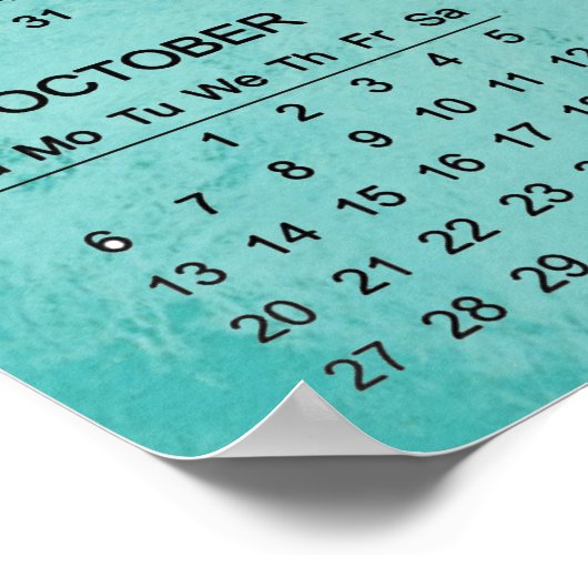 Poster du calendrier Conception de natation 2024 (Coin)