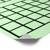 Poster du calendrier de 3 mois en vert clair (Coin)