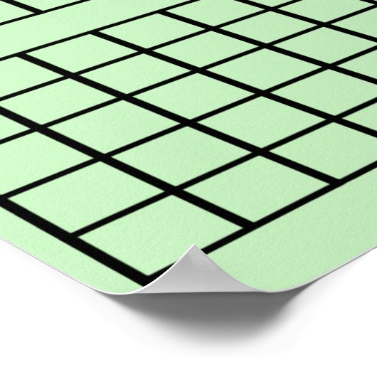 Poster du calendrier de 3 mois en vert clair (Coin)