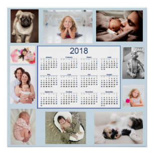 Poster du calendrier des photos de famille personn