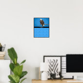 Poster du calendrier du mur d'aigle chauve 2025 (Bureau à domicile)