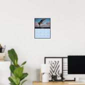 Poster du calendrier du mur d'aigle chauve 2025 (Bureau à domicile)