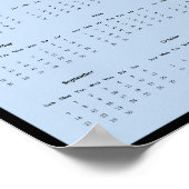 Poster du calendrier du mur du huard 2025 (Coin)