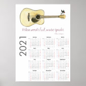 Poster du calendrier guitare 2021 (Devant)