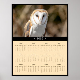 Poster du calendrier mural de la Chouette de la gr