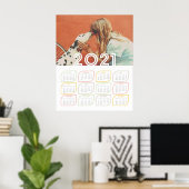 Poster du calendrier personnalisé 2021 | Feuille m (Bureau à domicile)