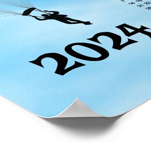Poster du calendrier Skydiving Design 2024 (Coin)