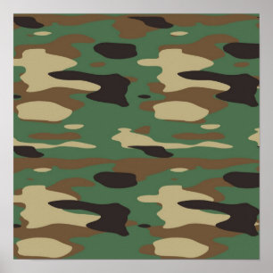 Poster du camouflage vert
