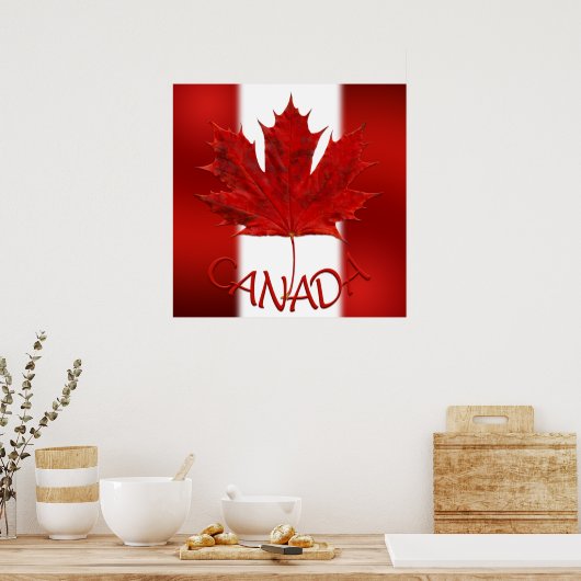 Poster du Canada Drapeau du Canada Imprimés et cad (Cuisine)