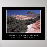 Poster du canyon de Red Rock avec frontières