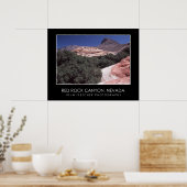 Poster du canyon de Red Rock avec frontières (Cuisine)