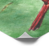 Poster du cardinal rouge masculin (Coin)